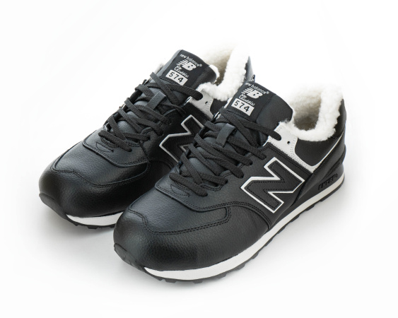 Кроссовки New Balance 574 "Black" зимние (479-5) от магазина vikingsmen.ru