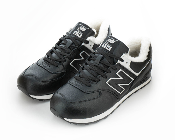 Кроссовки New Balance 574 "Black" зимние (479-5) от магазина vikingsmen.ru