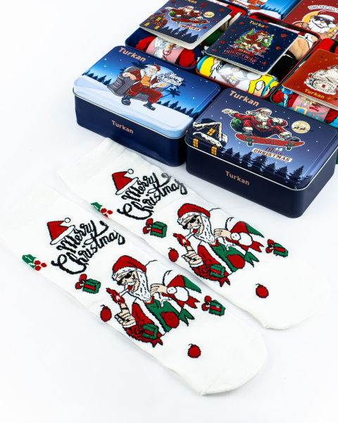 Анонс Изображения Носки подарочные в металлической упаковке (3 шт) (21036993)