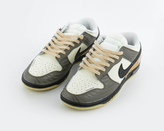 Кроссовки PandaPrank x  Nike Dunk low "Dk. Brown/Creamy" (996-7) от магазина vikingsmen.ru