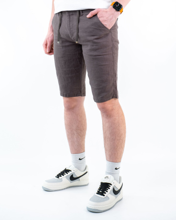 Шорты лен мужские Armani Exchange (21037509) (48 (W32), Коричневый, 48 (M))