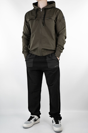 Костюм спортивный мужской BOSS (95-4104-ТК) (M, Хаки/Черный)