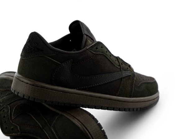 Кроссовки Travis Scott x Air Jordan 1 Retro Low OG SP "Velvet Brown" (028-1) от магазина vikingsmen.ru