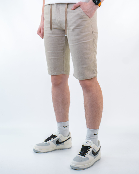 Шорты лен мужские Boss (21037508) (46-48 (W31), Светло-бежевый, M)