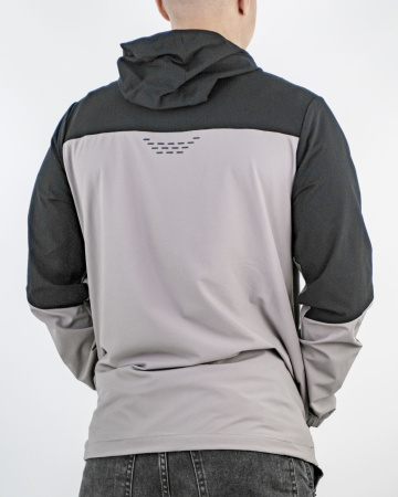 Ветровка мужская Adidas (3913) (XL, Черный/Светло-зеленый)