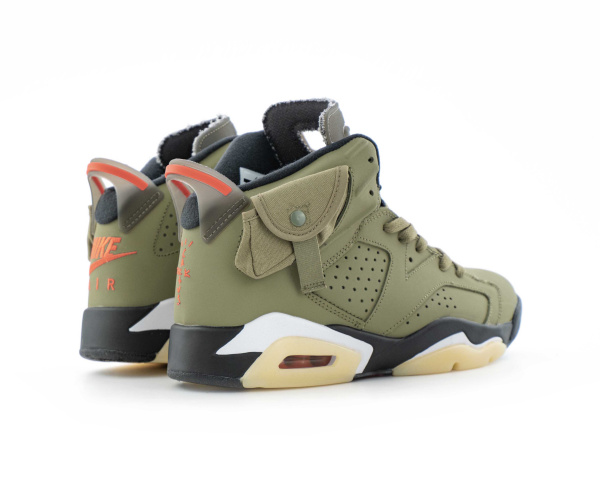 Кроссовки Air Jordan Travis Scott X Air Jordan 6 Retro "Olive" (5023-1) [СС] от магазина vikingsmen.ru