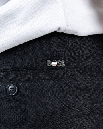 Шорты лен мужские Boss (21037508) (46-48 (W31), Черный, M)
