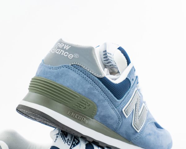 Кроссовки New Balance 574 "Blue/White/Olive" (417-26) от магазина vikingsmen.ru