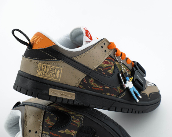 Кроссовки PandaPrank x Dunk Low Custom "Travel Adventure" (100-6) от магазина vikingsmen.ru
