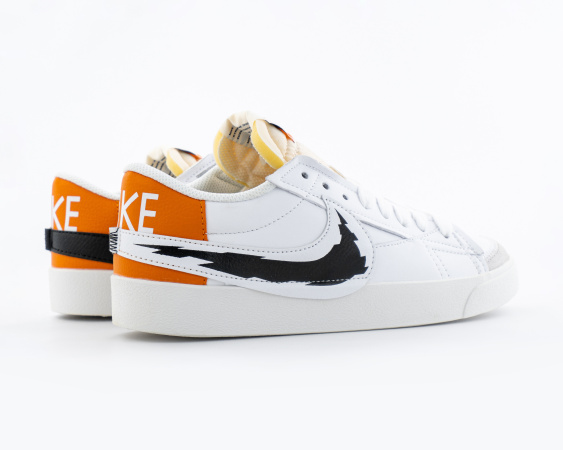 Кроссовки Nike Blazer Low 77 Jumbo "White/Black/Orange" (М5703-2) от магазина vikingsmen.ru
