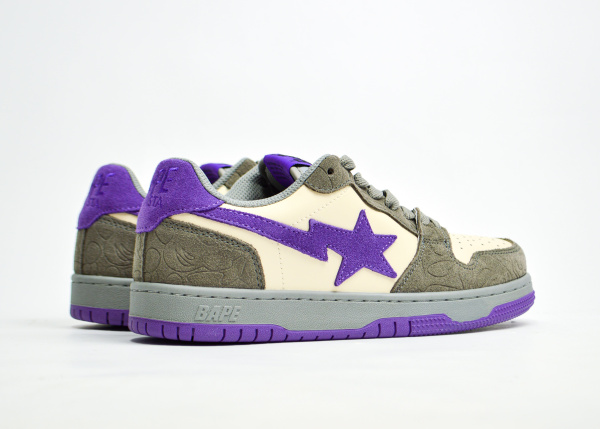 Кроссовки BAPE COURT STA «Mist Grey/Royal Purple» (5800-5) |AC| от магазина vikingsmen.ru