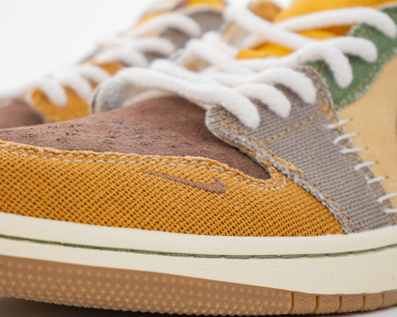 Кроссовки Zion Williamson x Air Jordan 1 Retro Low OG "Voodoo" (9602-1) |AB| от магазина vikingsmen.ru