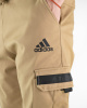 Штаны джоггеры мужские Adidas теплые (3842) (M, Бежевый, 48 (M))