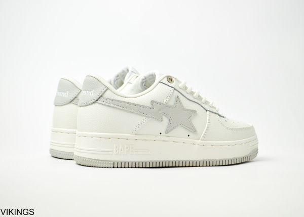 Кроссовки A Bathing Ape Bapesta Low "White/Grey" (5801-2) |AC| от магазина vikingsmen.ru