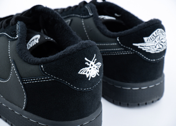 Кроссовки Travis Scott x Air Jordan 1 Low OG SP "Black Phantom" (5029-12) от магазина vikingsmen.ru