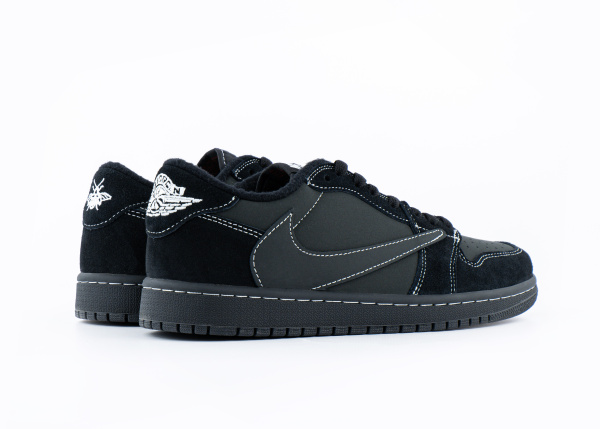 Кроссовки Travis Scott x Air Jordan 1 Low OG SP "Black Phantom" (5029-12) от магазина vikingsmen.ru