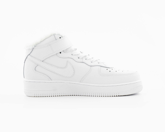 Кроссовки Nike Air Force 1 Mid White зимние (503-2) от магазина vikingsmen.ru