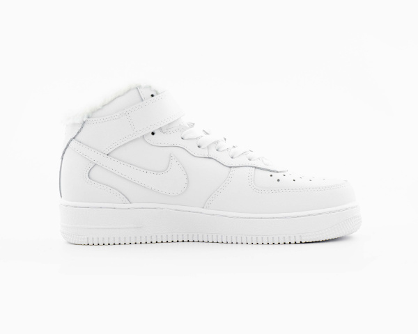 Кроссовки Nike Air Force 1 Mid White зимние (503-2) от магазина vikingsmen.ru