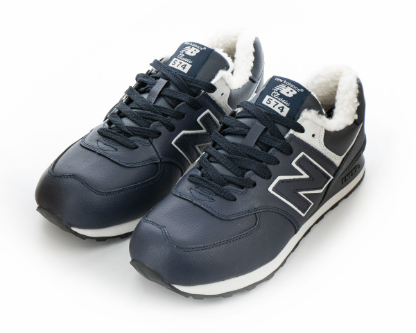 Кроссовки New Balance 574 "DK. Blue" зимние (479-6) от магазина vikingsmen.ru