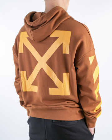Худи "Off White" принт "CaraVaggio" (46407) (S, Коричневый)