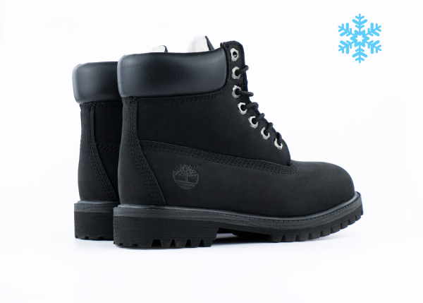Ботинки Timberland 6 Inch Premium Boot "BLACK" с мехом (W201-1)|CC| от магазина vikingsmen.ru